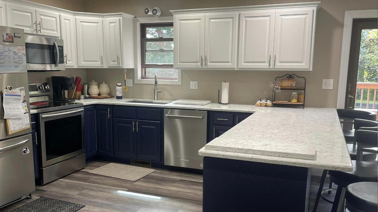 5 after Cloquet Two Tone Cabinet Painting